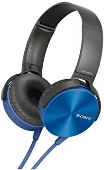 ソニー SONY ヘッドホン MDR-XB450 : 密閉型 折りたたみ式 ブルー MDR-XB450 L（中古品）
