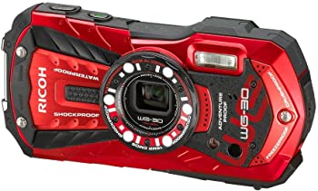 RICOH 防水デジタルカメラ RICOH WG-30 バーミリオンレッド 防水12m耐ショック1.5m耐寒-10度 RICOH WG-30 RD 04606（中古品）