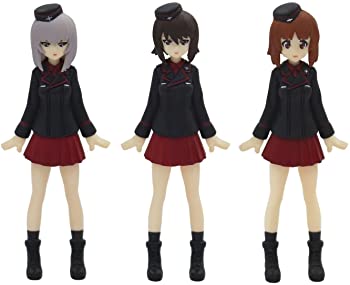 プラッツ ガールズ&パンツァー劇場版 黒森峰女学園 フィギュアセット 3体セット 1/35イメージスケール PVC製塗装済み完成品 GPFC-2（中古品）