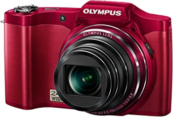 OLYMPUS デジタルカメラ SZ-14 1400万画素 光学24倍ズーム 3Dフォト機能 レッド SZ-14 RED（中古品）