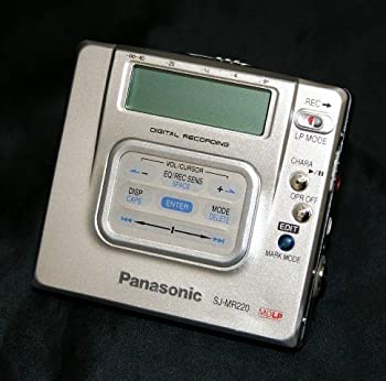 Panasonic パナソニック　SJ-MR220-S シルバー ポータブルMDレコーダー MDLP対応 （MD録音再生兼用機/録再/MDプレーヤー）（中古品）
