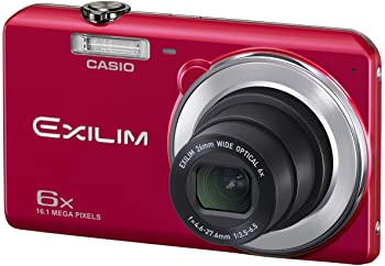 CASIO デジタルカメラ EXILIM EX-ZS27RD 広角26mm 光学6倍ズーム プレミアムオート 1610万画素 レッド（中古品）