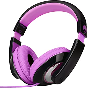 RockPapa OV780 密閉型ヘッドホン ヘッドフォン (ブラック・パープル)（中古品）