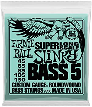 ERNIE BALL 2850 ロング・スケール・ベース弦 5弦 (45-130) 5-STRING SUPER LONG SCALE SLINKY BASS スリンキー（中古品）