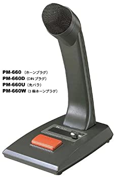 TOA 卓上型マイク600Ω　不平衡 ホーンプラグ付 PM-660（中古品）