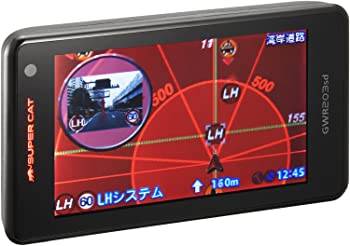 ユピテル レーダー探知機 GWR203sd GPSデータ13万1千件以上 OBD2接続 GPS/一体型/フルマップ表示/静電式タッチパネル（中古品）