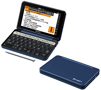 [シニア向け電子辞書] シャープ 電子辞書 Brain ブレーン PW-SR2 [大画面 大型キーボード] 生活教養モデル (ブルー)（中古品）の通販は 7,741円