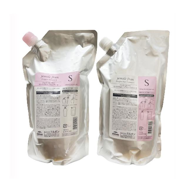 ミルボン ジェミールフラン ヒートグロス シャンプー S 1000ml + トリートメント 1000g jemile fran