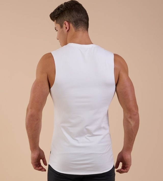 ジムシャークＬサイズ GymShark ジムシャーク eaze tank ? ホワイト【White】Lサイズ