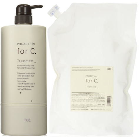 ★【送料無料】ナンバースリー 003 / forC. / プロアクション フォーシー トリートメント 1000g ポンプ & 3000g詰替 セットの通販は