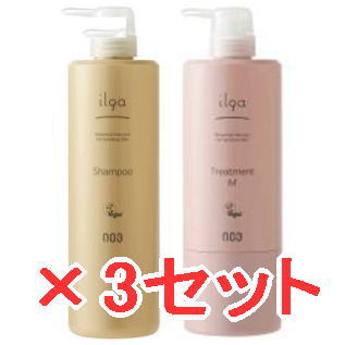 ★【送料無料】ナンバースリー 003 / ミュリアム クリスタル / イルガ 薬用シャンプー 660ml & トリートメント M 620g 3セット / 美容室専売品 医薬の通販は