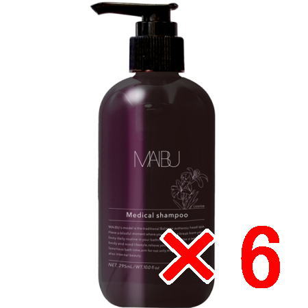 送料無料 ハホニコ HAHONIKO ／ マイブ 薬用 ブラック ラメイ プレミアム シャンプー 295ml 6個