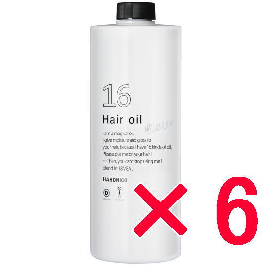 ハホニコ  HAHONIKO ／ ハホニコプロ ジュウロクユ  十六油 1000ml【6個セット】／  １６種類の天然由来オイル配合 サロン専売品 美容室専売品 30,537円
