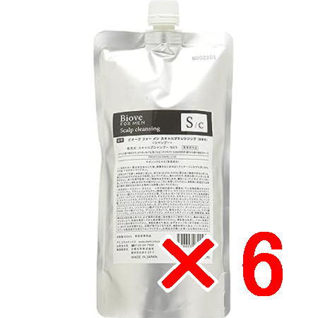 送料無料 デミコスメティックス ／ Biove ビオーブ フォー メン スキャルプクレンジング 450ml 6個