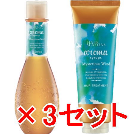 送料無料 デミコスメティックス ／ ヘアシーズンズ アロマシロップス シャンプー ミステリアスウィンド 250ml ＆ ヘアトリートメント