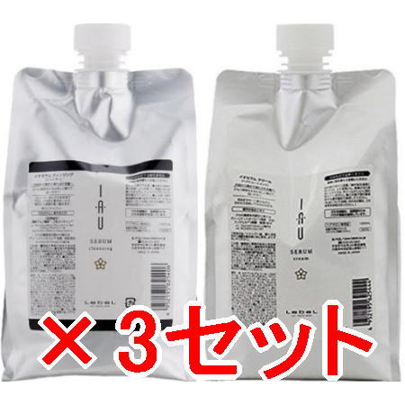 送料無料 ルベル ／ イオセラム クレンジング 1000mL ＆ クリーム 1000mL?3セット?シャンプー＆トリートメント