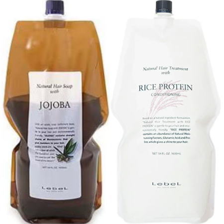 送料無料 ルベル ／ナチュラル ヘア ソープ ウィズ JO 1600ml ＆ ヘア トリートメント ウィズ RP 1600ml セット