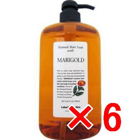 送料無料 ルベル ／ナチュラル ヘア ソープ ウィズ MG?1000ml 6個 シャンプー