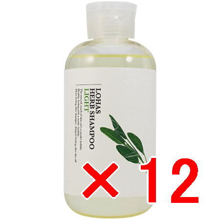 ★【送料無料】 テクノエイト ／ ロハスハーブシャンプー （ライト） 300ml 【12個セット】
