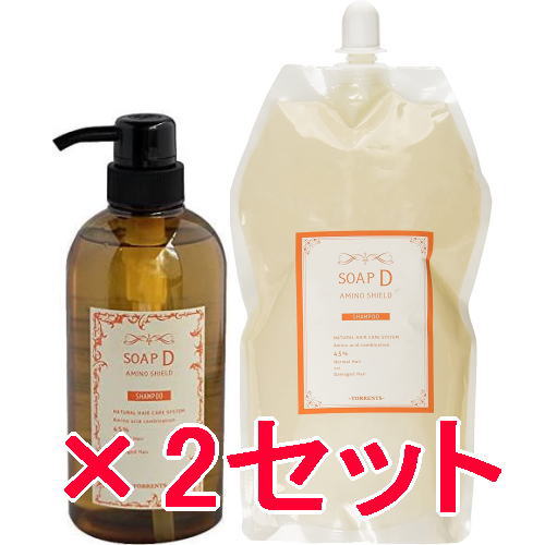【正規品販売商品】アミノシールド ソープD 500ml ＆ 1000ml リフィル 2セット シャンプー