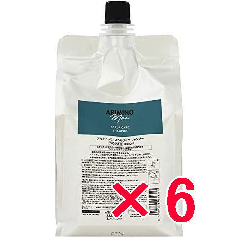 送料無料 国内正規品 ／ アリミノ arimino ／ スカルプケア シャンプー 1000ml 詰替え リフィル 6個 [ アリミノ メン ] ケアシリーズ