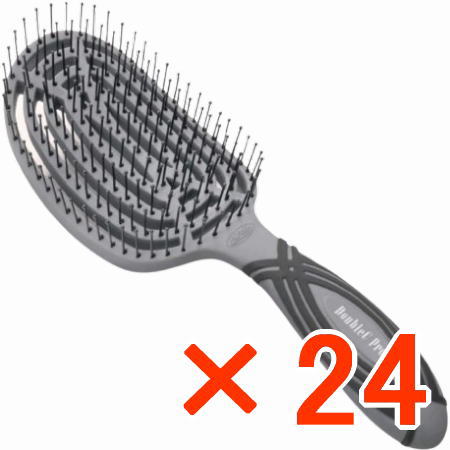 送料無料 NuWay ブラシ DoubleC Pro ニューウェイ 4Hair C Brush フォーヘア シーブラッシュ グレー 24個