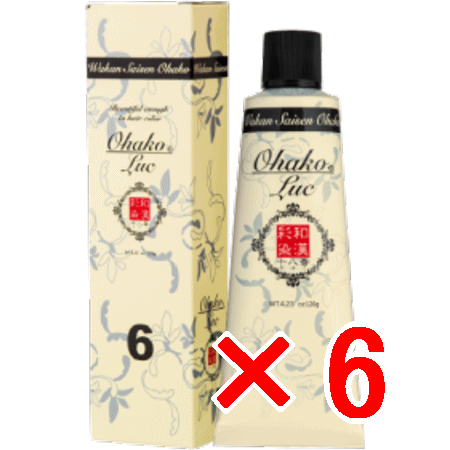 送料無料 日本グランデックス 和漢彩染 十八番 LUC6?120g 6個 ?白髪染め カラーリング