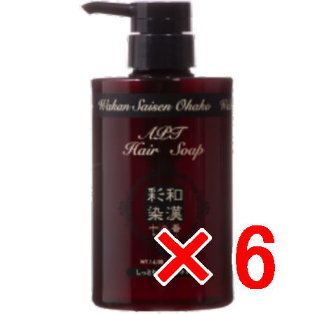 送料無料 日本グランデックス 和漢彩染 十八番 ATP ヘアソープ 400ml 6個