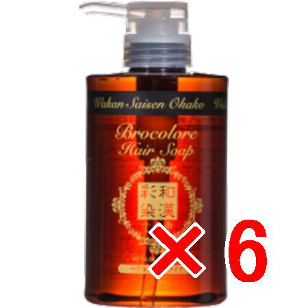 送料無料 日本グランデックス 和漢彩染 十八番 ブロコローレ ヘアソープ 400ml 6個