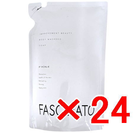 送料無料 フィヨーレ FIOLE ／ ファシナート ／ ボディウォッシュデオ ソープ 500ml リフィル 24個セット ／
