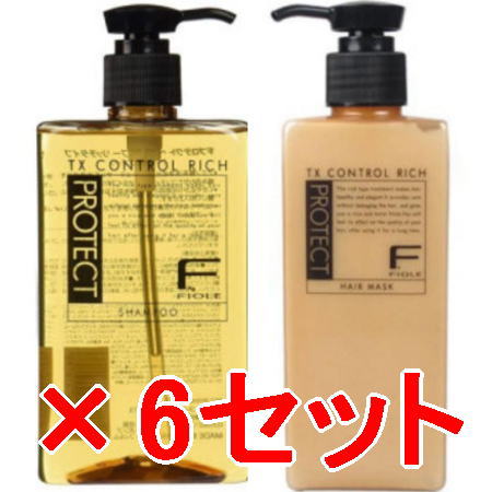 送料無料 フィヨーレ FIOLE ／ Fプロテクト リッチシャンプー 300ml リッチマスク 200g?6セット
