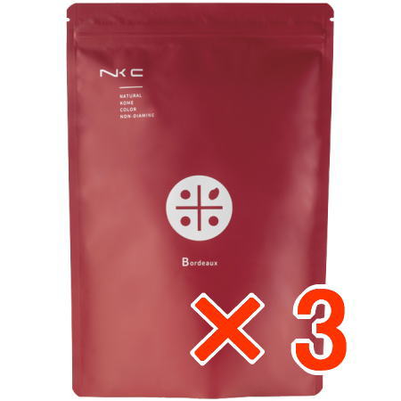 送料無料 ナッシュ ／ ナチュラル米カラー ノンジアミン ボルドー 150g 3個