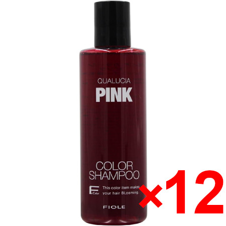 送料無料 フィヨーレ FIOLE ／ クオルシア カラーシャンプー ピンク 250ml 12個セット 染毛料