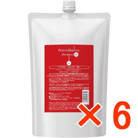 送料無料 ニューウェイジャパン ／ ナノアミノ シャンプー DR 1000ml リフィル 6個
