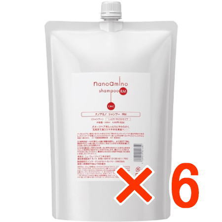 送料無料 ニューウェイジャパン ／ ナノアミノ シャンプー RM 1000ml 詰替え 6個