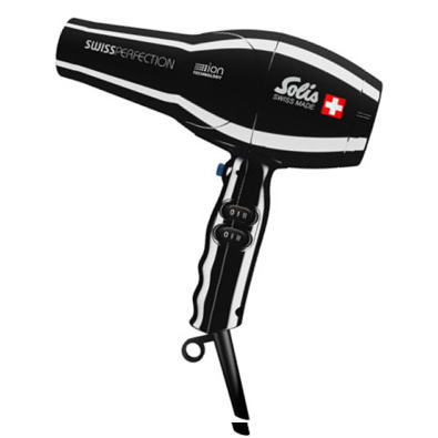ソリス Solis / スイスパーフェクション SD440B ブラック / 業務用 ソリスの技術を結集した 最高峰ドライヤー solis-sd440b