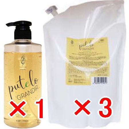 送料無料 正規品販売商品 プテロ putelo ／ プテロ AR シャンプー グランディール 700ml 1個＆ 1500ml詰替 3個?セット