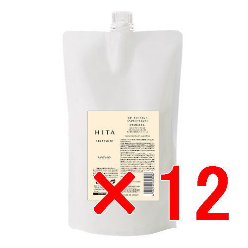 ルベル ／ ヒタ トリートメント 800ml リフィル 12個セット/ 広がる・ザラつくクセ毛を毛先までなめらかにおさめる