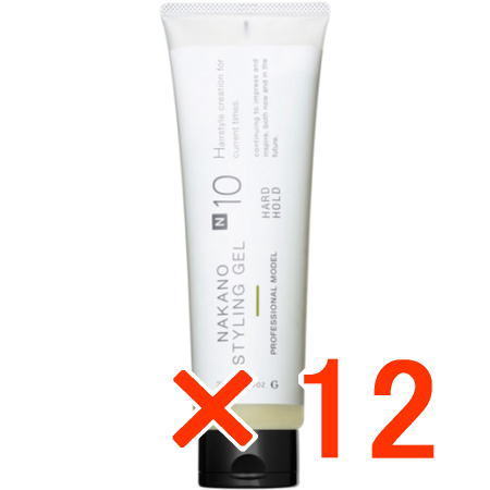 送料無料 ナカノ ／ スタイリング ジェル 10 ハードホールド 250g 12個
