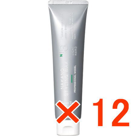 送料無料 ナカノ ／ スタイリング ワックス 3C（クリームタイプ）ライトハード 90g 12個