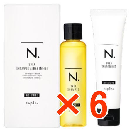 送料無料 ナプラ ／ N. エヌドット シアシャンプー モイスチャー 80ml ＆トリートメント モイスチャー 60g ミニセット SHEA 6個