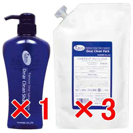 送料無料 パイモア π more ／ ディア クリーンシャンプー 500ml ＆ 1000ml リフィル3個?セット／ 美容室専売品