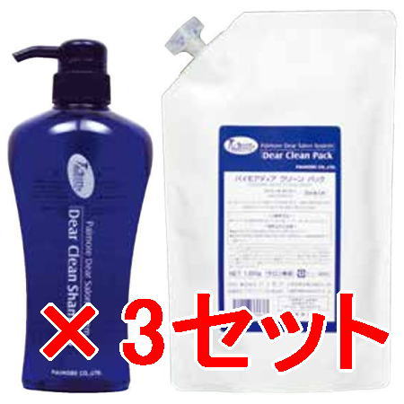 送料無料 パイモア π more ／ ディア クリーンシャンプー 500ml ＆ 1000ml リフィル?3セット／ 美容室専売品