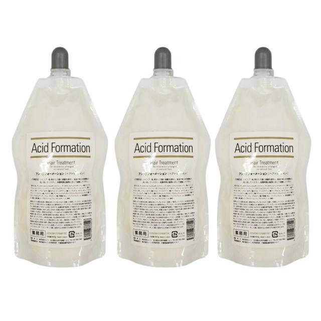 ルノン アシッドフォーメーション 400g プロ用 3個／業界初 酸熱トリートメント 軽いクセ毛・はね毛・パサつき・うねる・広がる髪に発揮 ２剤要の通販は