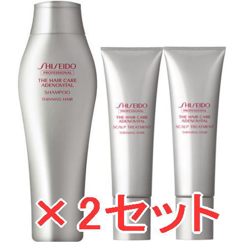 送料無料 資生堂 シセイドウ ／ ザ ・ヘアケア アデノバイタル ／ アデノバイタル GP シャンプー 250ml ＆ GPトリートメント 130g×２　2セット