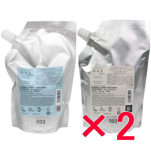 ナンバースリー 003 ヒュウケア HUE ヒュウケア シャンプー 500ml&トリートメント 500 詰替え 2セット ヘアケア シャンプー トリートメント セットの通販は 8,718円