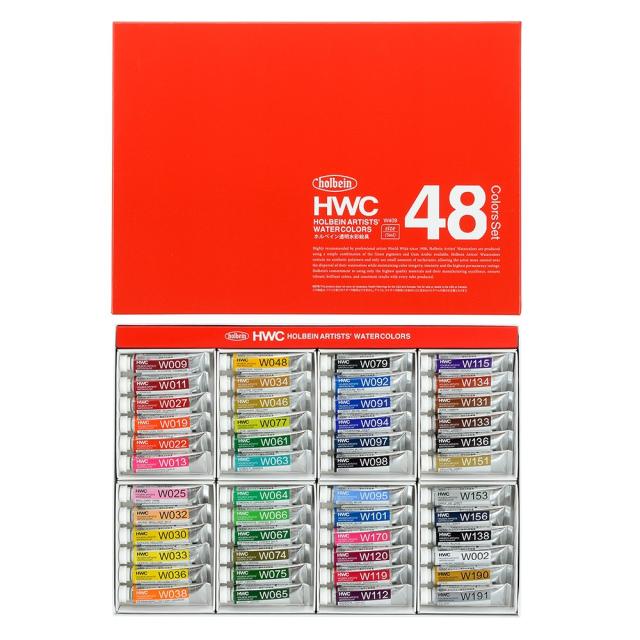 ホルベイン HOLBEIN 透明水彩絵具 5ml W409 48色セット 絵の具セット えのぐセット 絵の具 えのぐ 水彩絵の具 絵具セット 透明 水彩 4900669034094