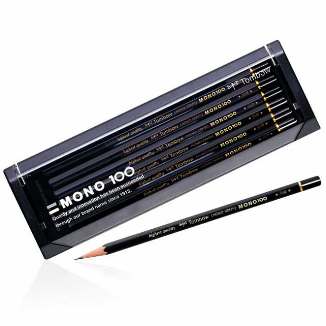 トンボ Tombow 鉛筆 モノ100 MONOシリーズの最高級鉛筆 6角軸 12本入り