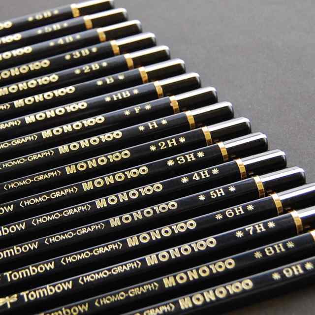 トンボ Tombow 鉛筆 モノ100 MONOシリーズの最高級鉛筆 6角軸 12本入り