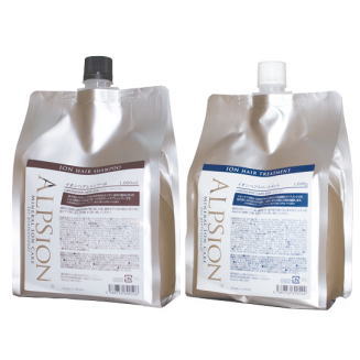 アルピジョン ALPSION イオン ヘア シャンプー H 1000ml&イオン ヘア トリートメント 1000ml セット ミネラル イオンケア サロン専売品 ヘアケア シャンプー
